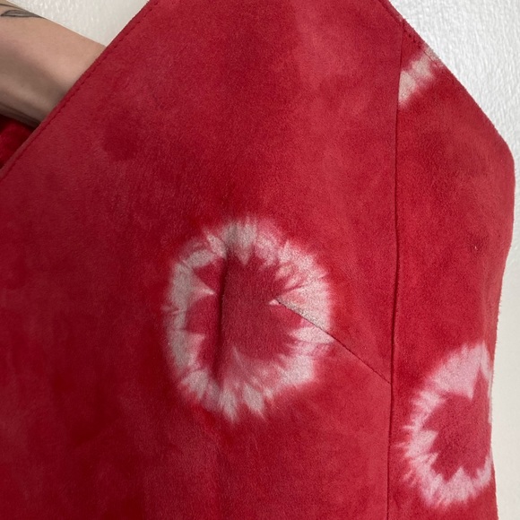 M 100% Goat Suede Vintage red tank crop by VS2 - Picture 3 of 7